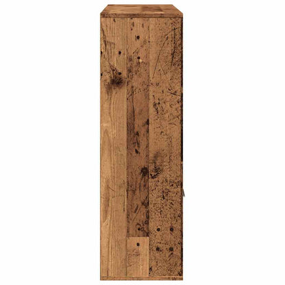 Boekenkast 98x29x97,5 cm bewerkt hout oud houtkleurig