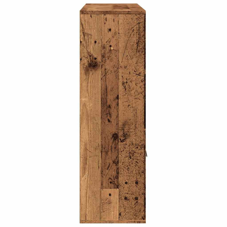 Boekenkast 98x29x97,5 cm bewerkt hout oud houtkleurig