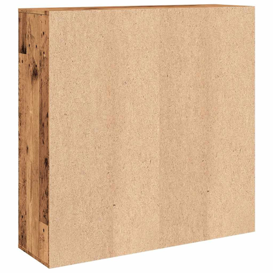 Boekenkast 98x29x97,5 cm bewerkt hout oud houtkleurig