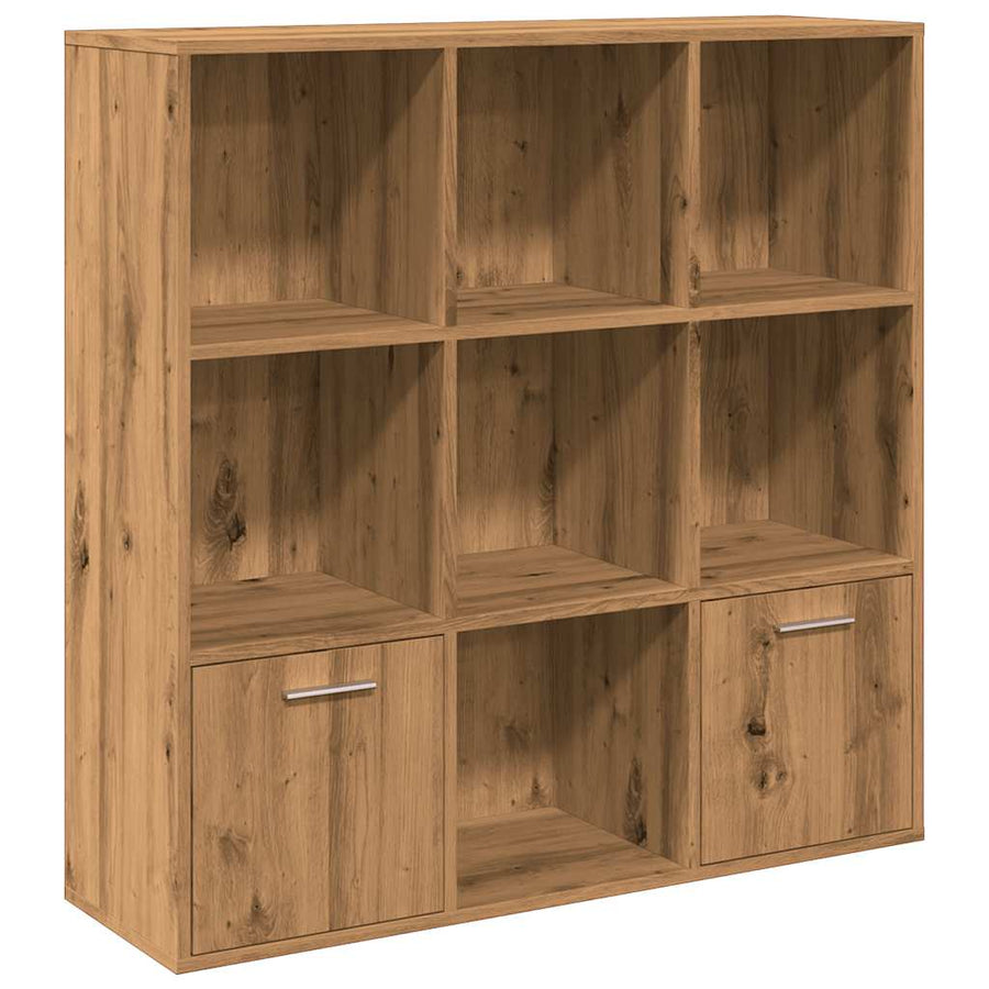 Boekenkast 98x29x97,5 cm bewerkt hout artisanaal eikenkleur