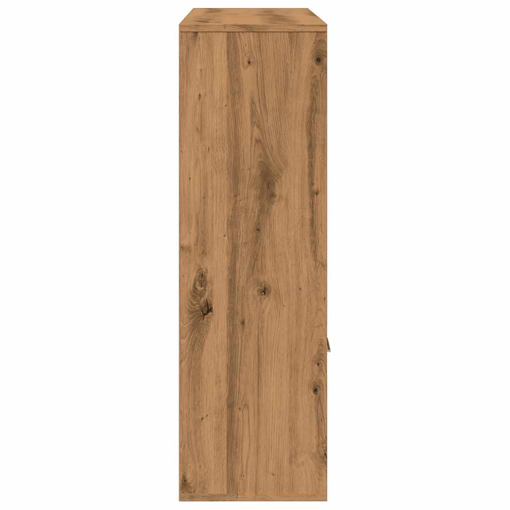 Boekenkast 98x29x97,5 cm bewerkt hout artisanaal eikenkleur