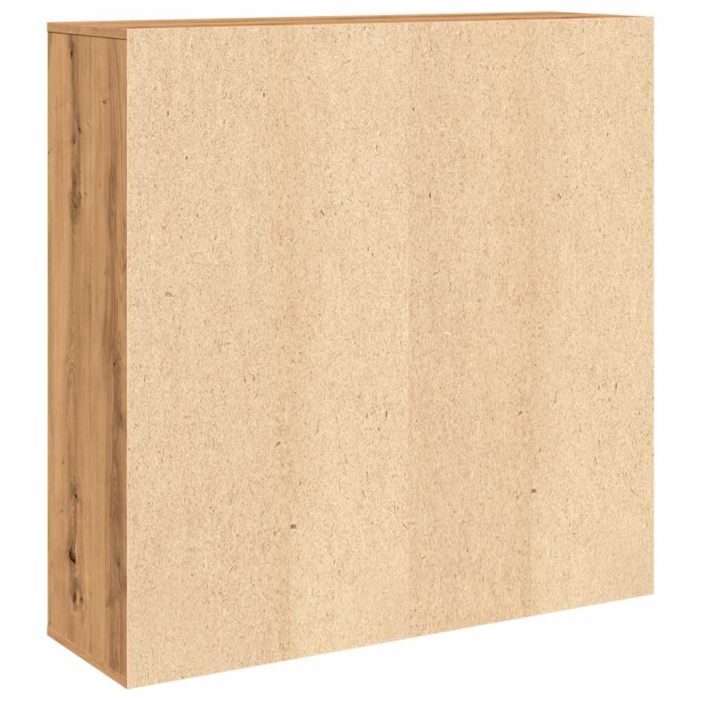 Boekenkast 98x29x97,5 cm bewerkt hout artisanaal eikenkleur