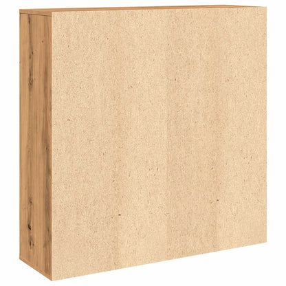 Boekenkast 98x29x97,5 cm bewerkt hout artisanaal eikenkleur