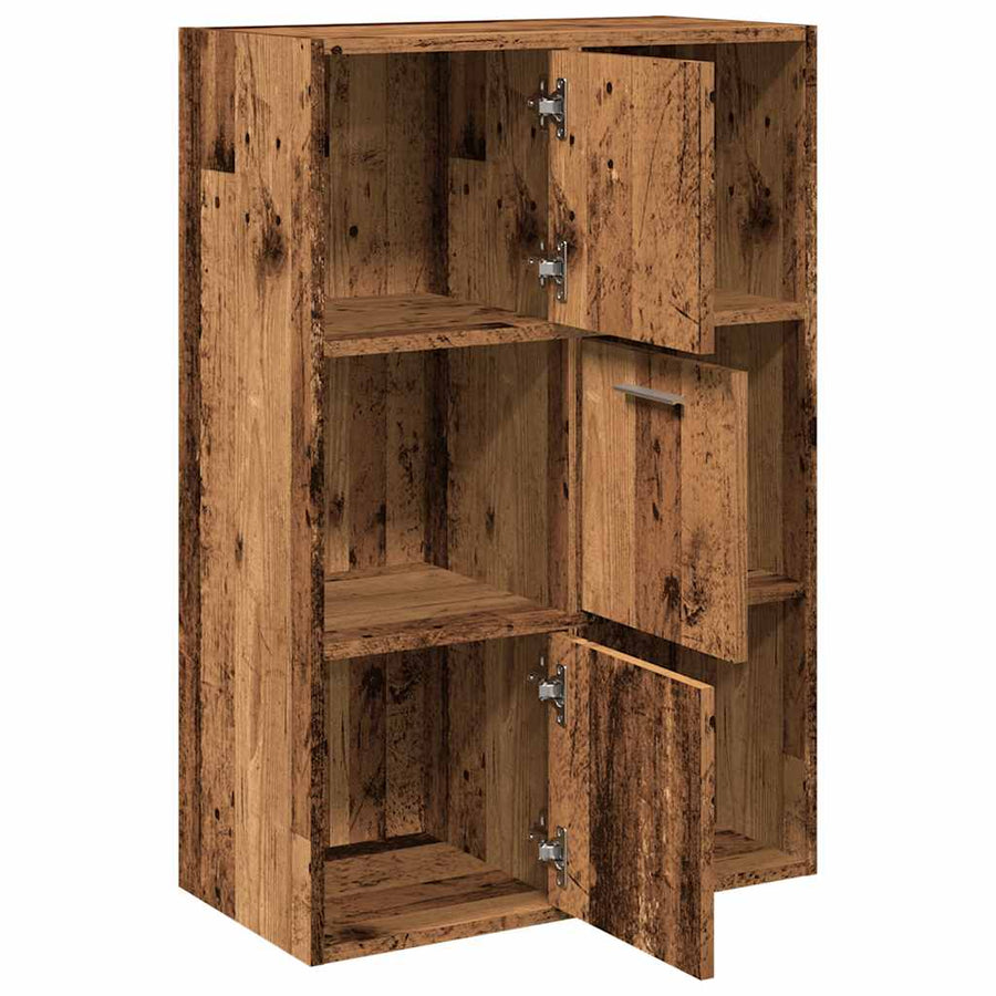Boekenkast 60,5x30x90 cm bewerkt hout oud houtkleurig