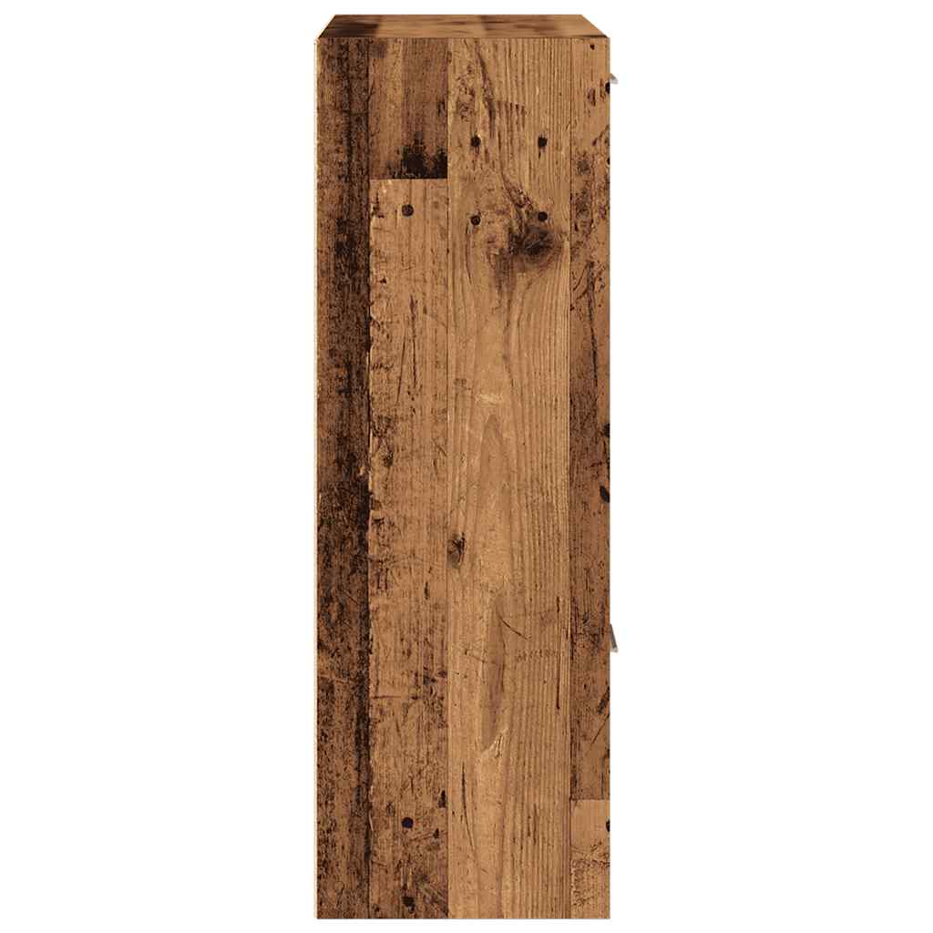 Boekenkast 60,5x30x90 cm bewerkt hout oud houtkleurig