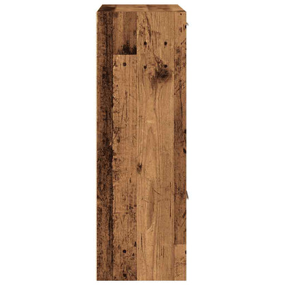 Boekenkast 60,5x30x90 cm bewerkt hout oud houtkleurig