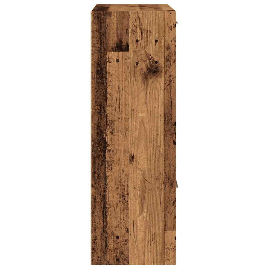 Boekenkast 60,5x30x90 cm bewerkt hout oud houtkleurig