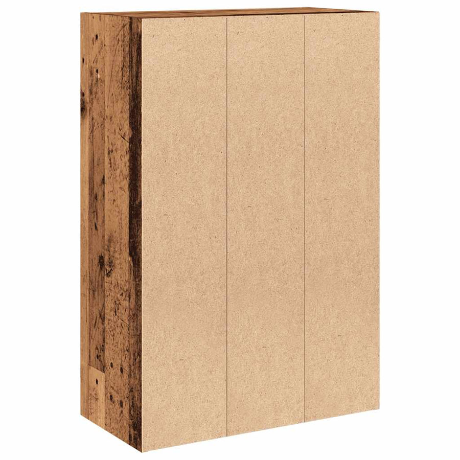 Boekenkast 60,5x30x90 cm bewerkt hout oud houtkleurig