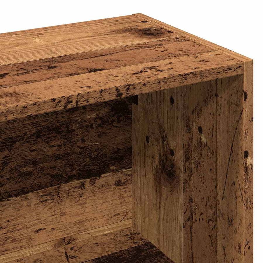 Boekenkast 60,5x30x90 cm bewerkt hout oud houtkleurig