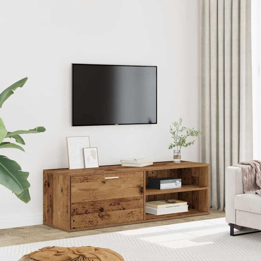 Tv-meubel 120x34x37 cm bewerkt hout oud houtkleurig