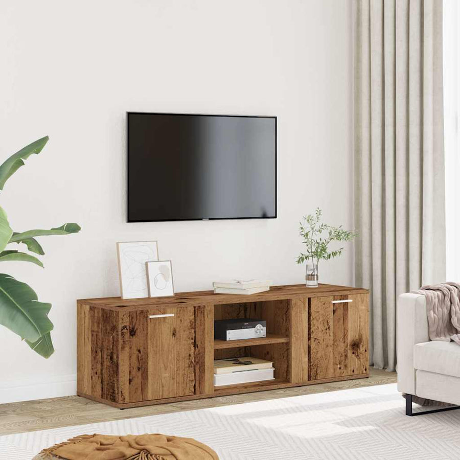 Tv-meubel 120x34x37 cm bewerkt hout oud houtkleurig