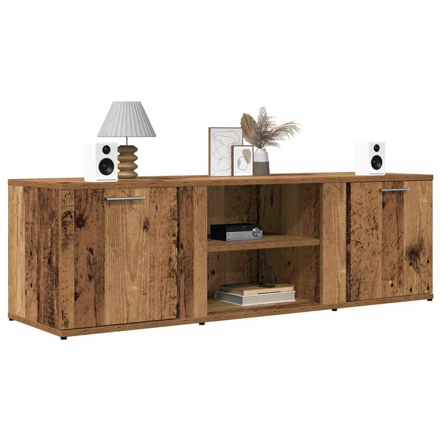 Tv-meubel 120x34x37 cm bewerkt hout oud houtkleurig