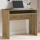 Bureau 90x50x74 cm bewerkt hout eikenkleur