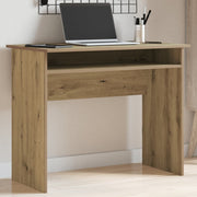 Bureau 90x50x74 cm bewerkt hout eikenkleur
