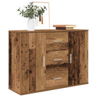 Sideboard 90x29.5x65 cm carved wood vintage wood-colored