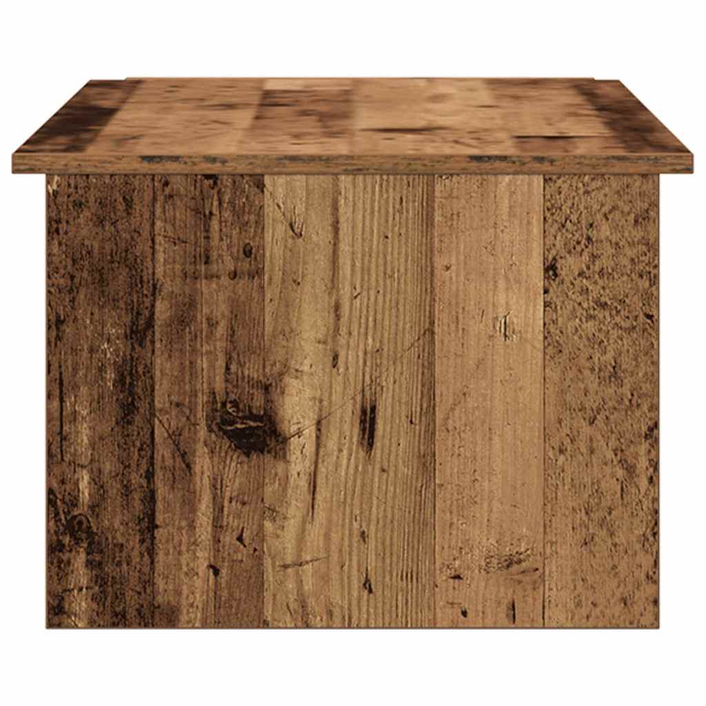 Salontafel 150x50x35 cm bewerkt hout oud houtkleurig