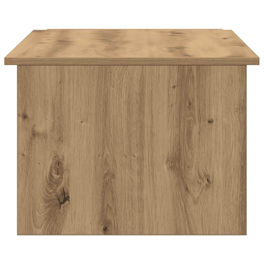 Salontafel 150x50x35 cm bewerkt hout artisanaal eikenkleur