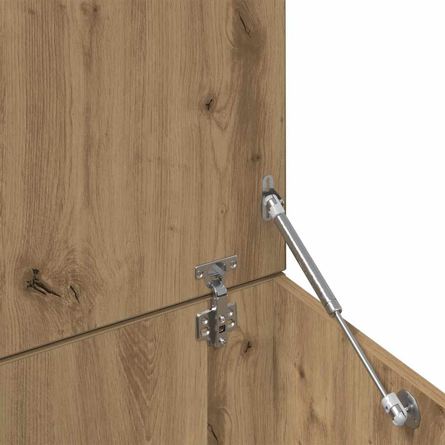 Salontafel 150x50x35 cm bewerkt hout artisanaal eikenkleur