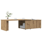 Salontafel 150x50x35 cm bewerkt hout eikenkleur