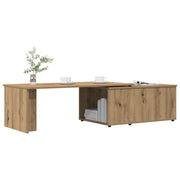 Salontafel 150x50x35 cm bewerkt hout eikenkleur