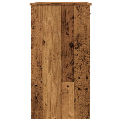 Bureau 80x40x75 cm bewerkt hout oud houtkleurig