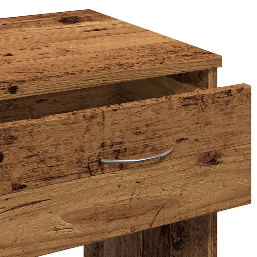 Bureau 80x40x75 cm bewerkt hout oud houtkleurig
