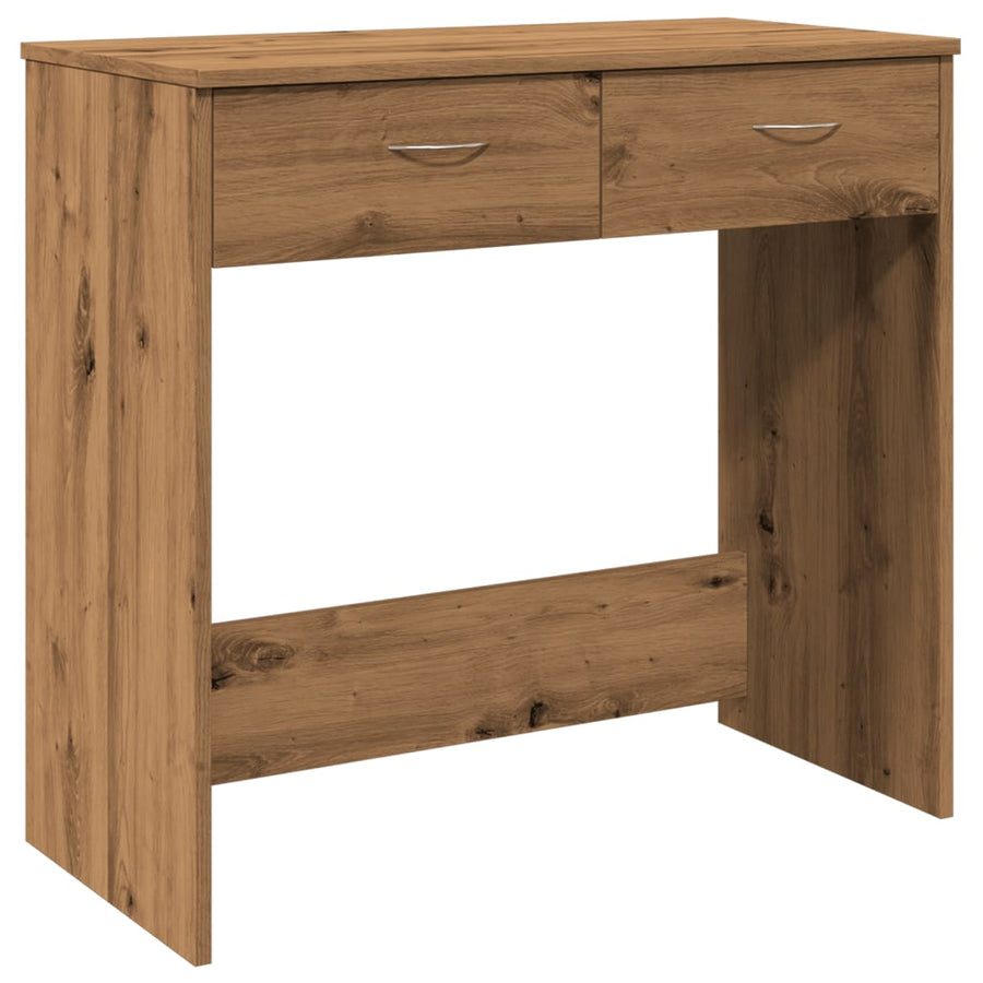 Bureau 80x40x75 cm bewerkt hout artisanaal eikenkleurig