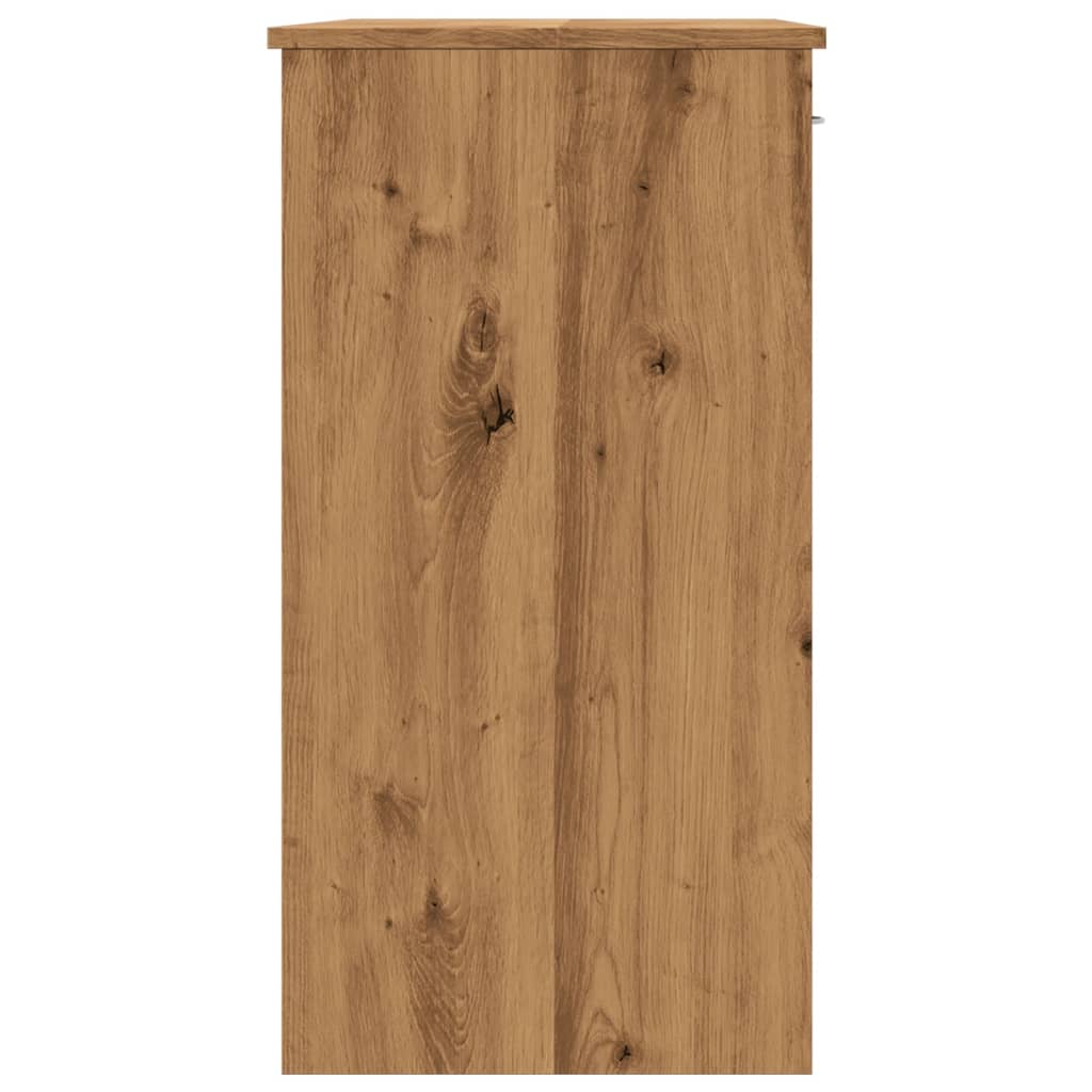 Bureau 80x40x75 cm bewerkt hout artisanaal eikenkleurig