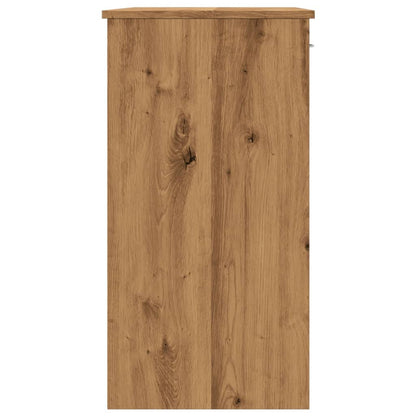 Bureau 80x40x75 cm bewerkt hout artisanaal eikenkleurig