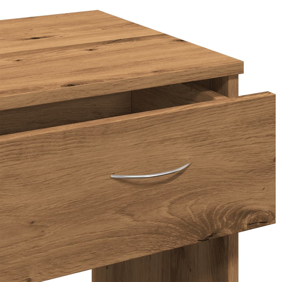 Bureau 80x40x75 cm bewerkt hout artisanaal eikenkleurig
