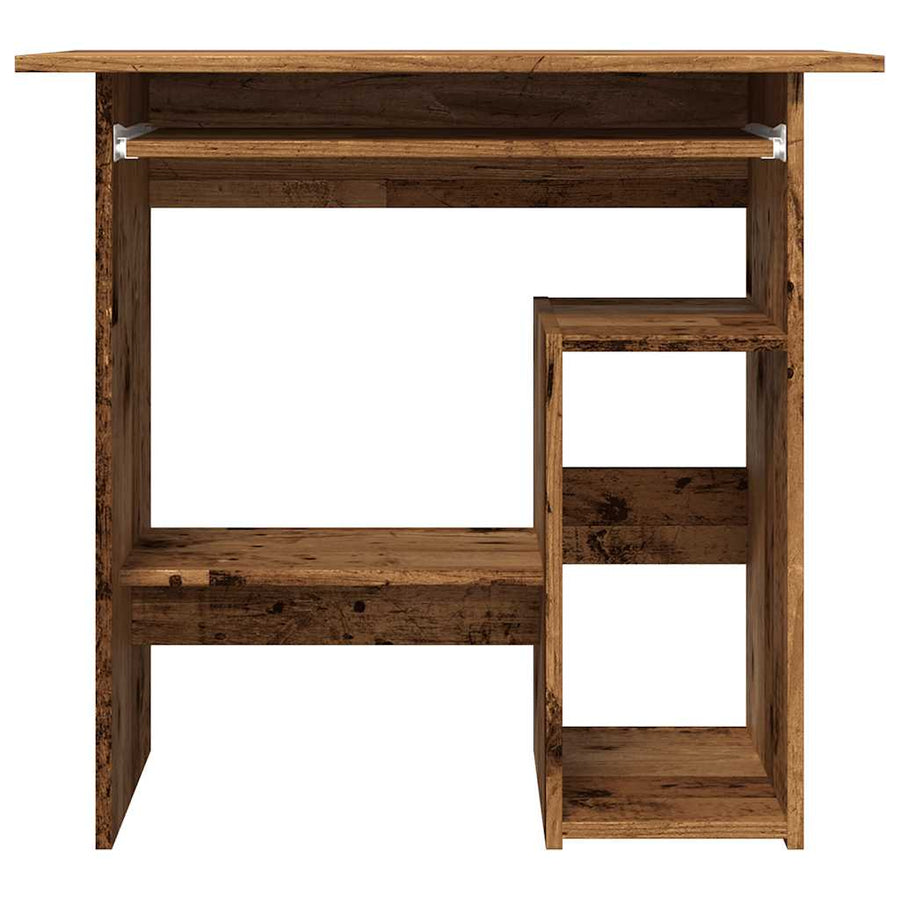 Bureau 80x45x74 cm bewerkt hout oud houtkleurig