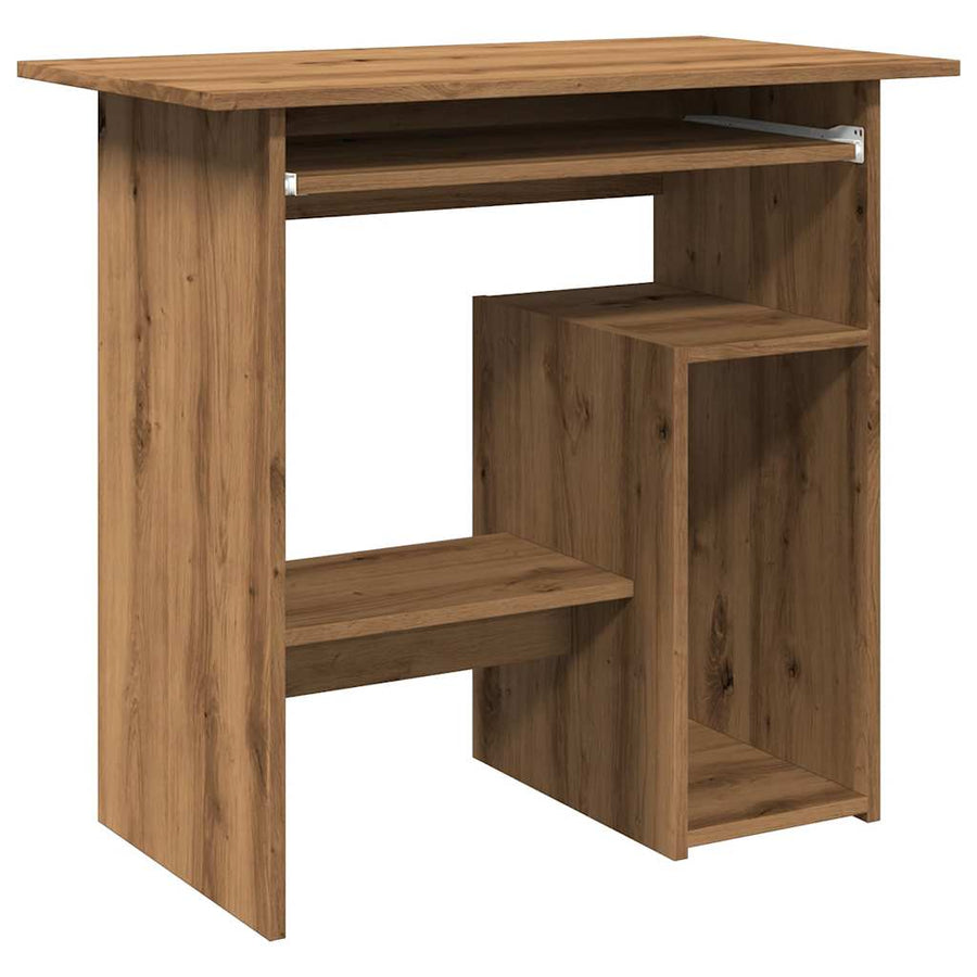 Bureau 80x45x74 cm bewerkt hout artisanaal eikenkleur