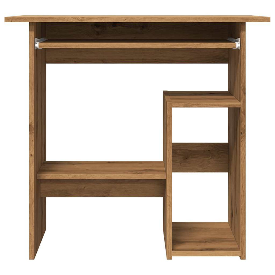 Bureau 80x45x74 cm bewerkt hout artisanaal eikenkleur