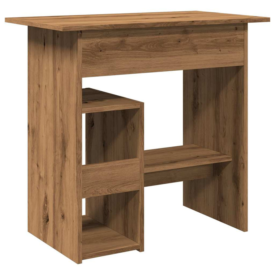 Bureau 80x45x74 cm bewerkt hout artisanaal eikenkleur
