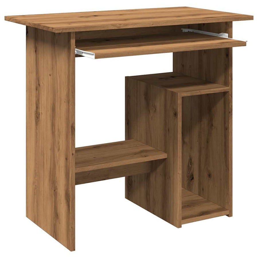 Bureau 80x45x74 cm bewerkt hout artisanaal eikenkleur