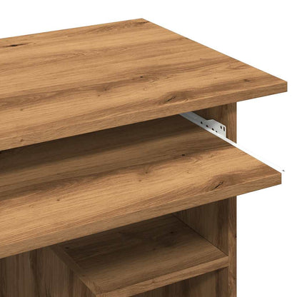Bureau 80x45x74 cm bewerkt hout artisanaal eikenkleur