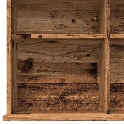 Cd-kast 100x23x89,5 cm bewerkt hout oud houtkleurig
