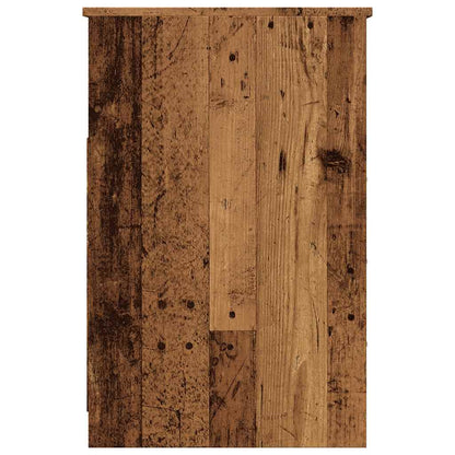 Ladekast 40x50x76 cm bewerkt hout oud houtkleurig