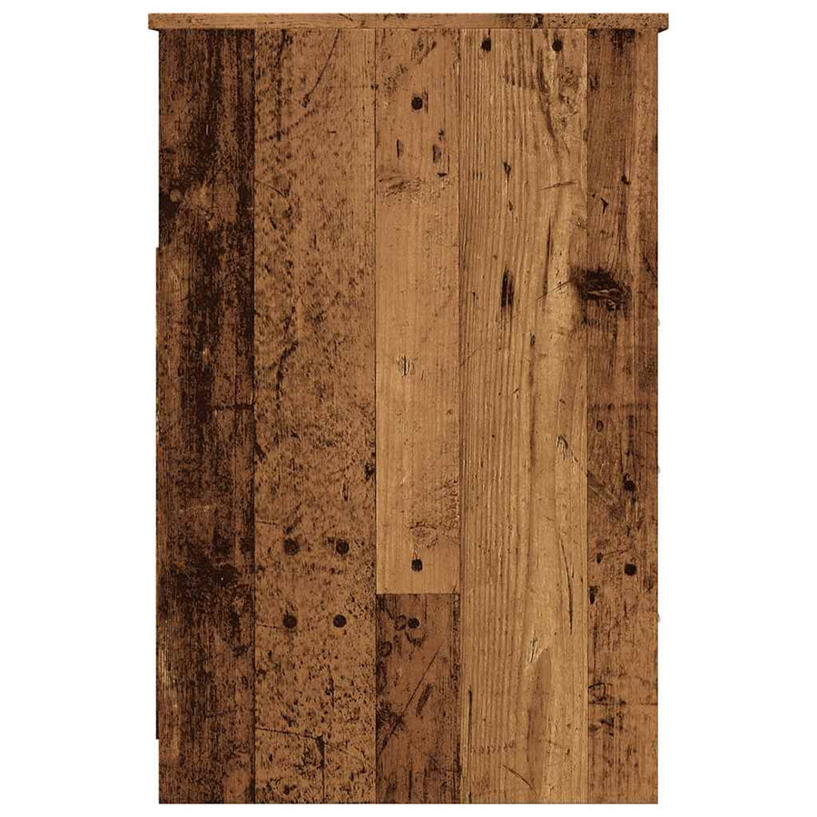 Ladekast 40x50x76 cm bewerkt hout oud houtkleurig