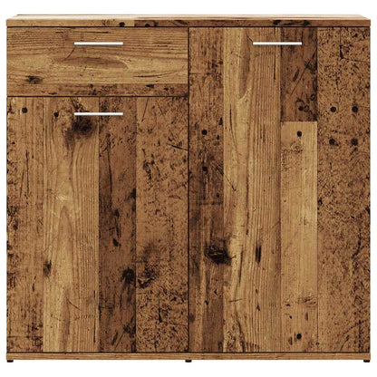 Dressoir 80x36x75 cm bewerkt hout oud houtkleurig