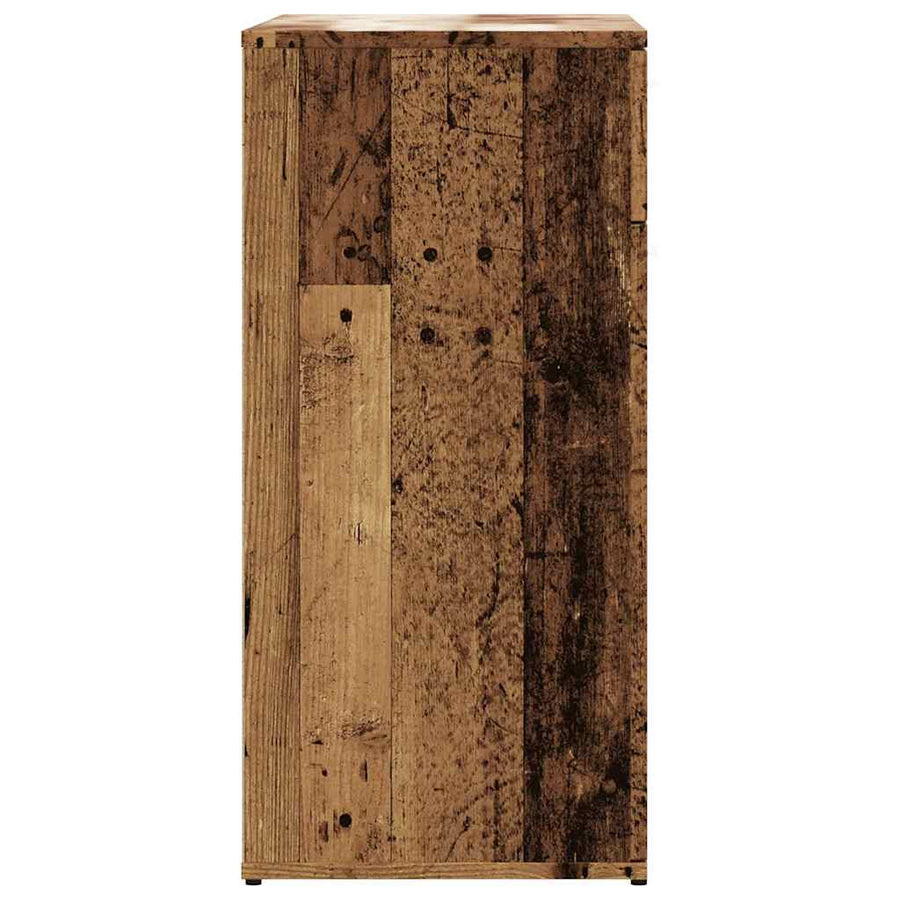 Dressoir 80x36x75 cm bewerkt hout oud houtkleurig