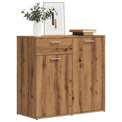 Dressoir 80x36x75 cm bewerkt hout artisanaal eikenkleur