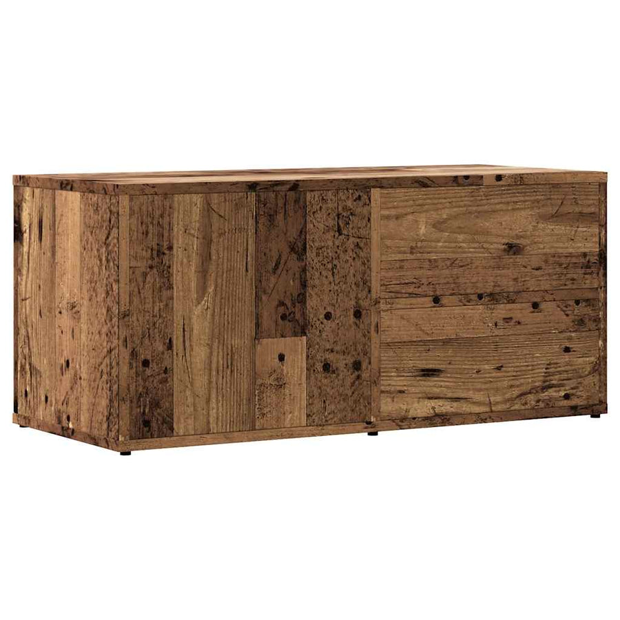 Tv-meubel 80x34x35,5 cm bewerkt hout oud houtkleurig