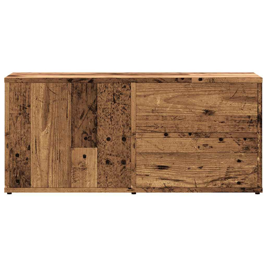 Tv-meubel 80x34x35,5 cm bewerkt hout oud houtkleurig
