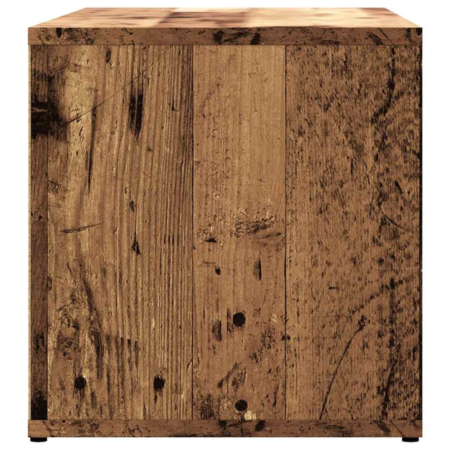 Tv-meubel 80x34x35,5 cm bewerkt hout oud houtkleurig