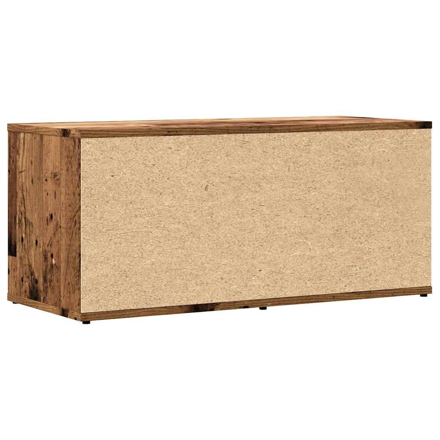 Tv-meubel 80x34x35,5 cm bewerkt hout oud houtkleurig