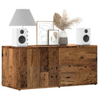 Tv-meubel 80x34x35,5 cm bewerkt hout oud houtkleurig