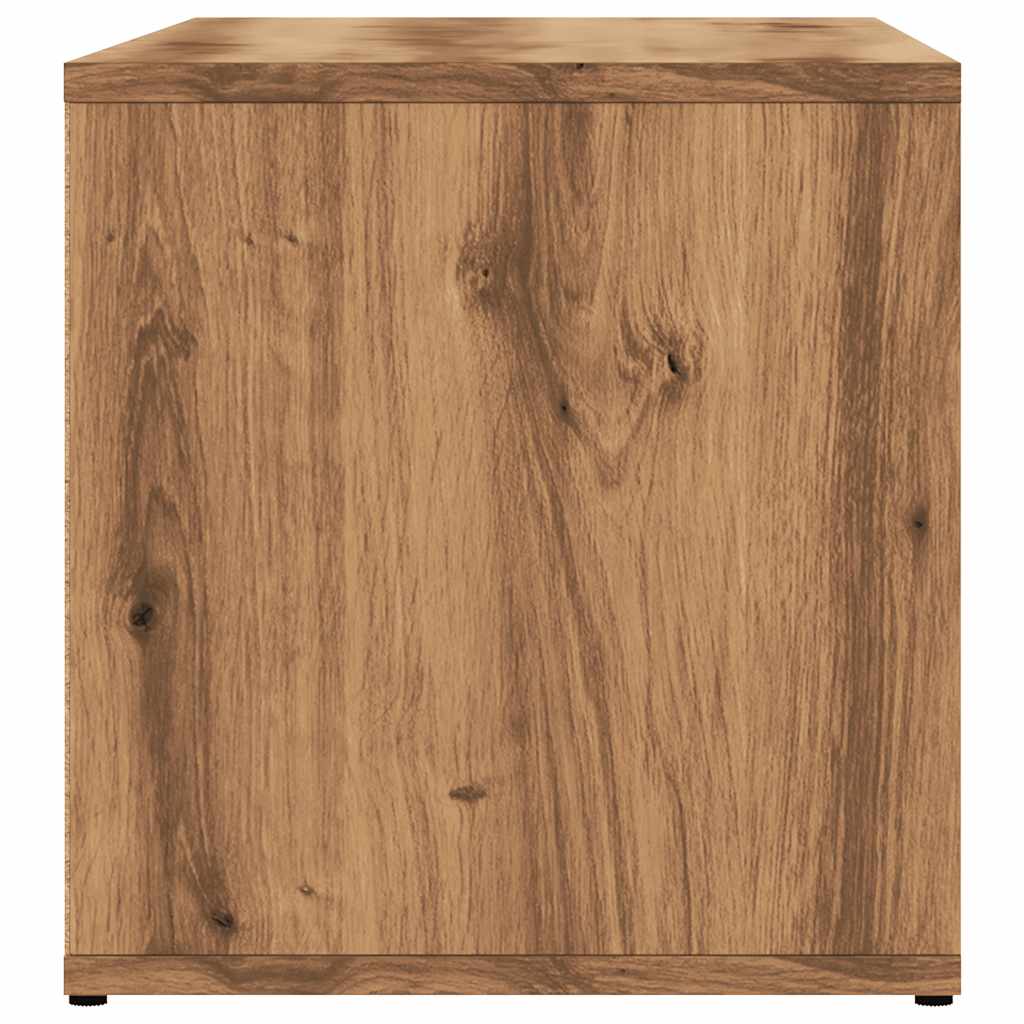 Tv-meubel 80x34x35,5 cm bewerkt hout artisanaal eikenkleur