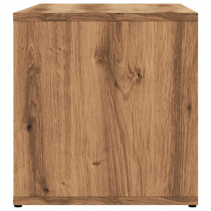 Tv-meubel 80x34x35,5 cm bewerkt hout artisanaal eikenkleur