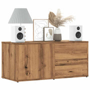 Tv-meubel 80x34x35,5 cm bewerkt hout eikenkleur